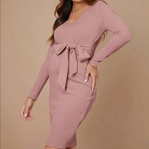 Maternity sweater dress